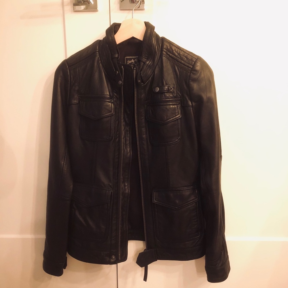 Lucky brand Genuine Calf leather jacket